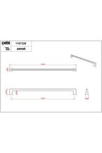 Çebi Kulp A1107 160mm-320mm-016mm Pirinç - 320MM