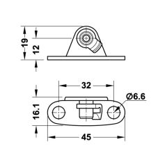 Hafele Maxi Duo Forte Kapak Bağlantı Sunta, Nikel Renk