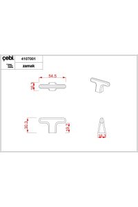 Çebi Kulp A1107 160mm-320mm-016mm Krom - DÜĞME