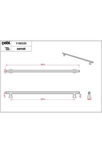 Çebi Kulp A1108 160mm-320mm-016mm İnox - 320MM