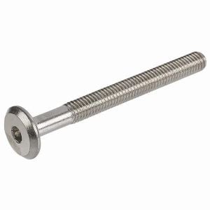 Hafele Yassı Başlı Vida M6x65mm, Nikel Kaplama (100 Adet)