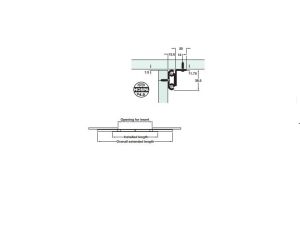 Hafele Açılır Kapanır Masa Rayı 750/540mm