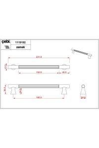 Çebi Kulp A1119 192mm-256mm-320mm Altın - 192MM