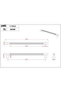 Çebi Kulp A1119 192mm-256mm-320mm Krom - 320MM