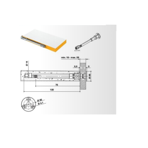 Hafele Gizli Raf Taşıyıcı M. Plakasız 14/120mm
