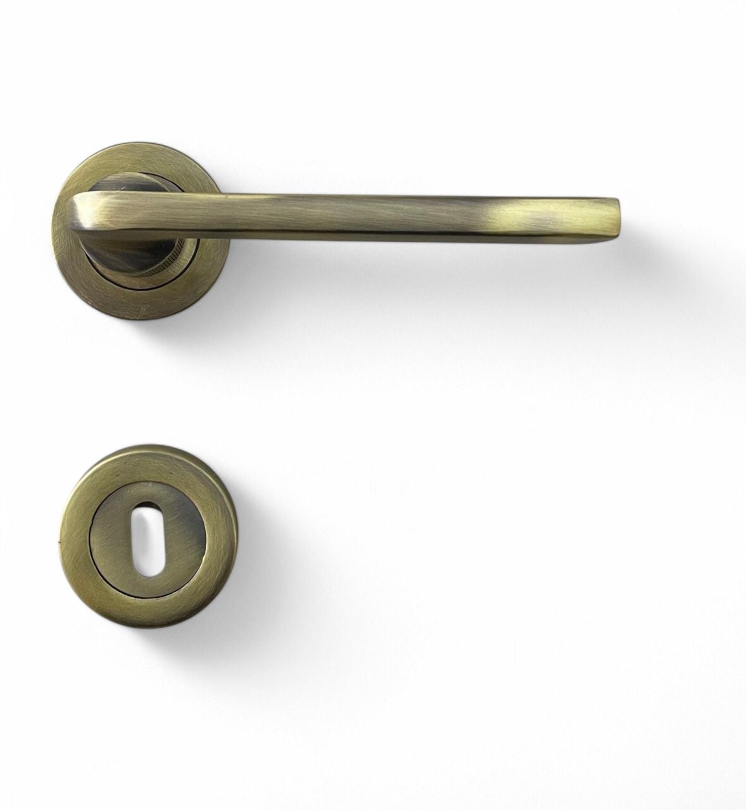 Kapı Kolu Antik Sarı ODA-WC Rozetli Hisar Kapı Kolu Noktalı