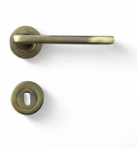 Kapı Kolu Antik Sarı ODA-WC Rozetli Hisar Kapı Kolu Noktalı