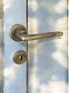 Kapı Kolu Antik Sarı ODA-WC Rozetli Hisar Kapı Kolu Noktalı