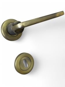 Kapı Kolu Antik Sarı ODA-WC Rozetli Hisar Kapı Kolu Noktalı