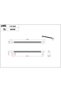 Çebi Kulp A1121 192mm-256mm-320mm Krom - 256MM