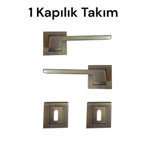 Kapı Kolu Antik Sarı Oda-WC Rozetli Anka