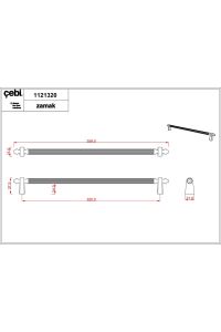 Çebi Kulp A1121 192mm-256mm-320mm Siyah - 320MM