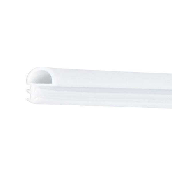 Hafele F01 Yandan Basan D Tipi Kapı Fitili 10mm, Mat Beyaz Renk