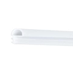 Hafele F01 Yandan Basan D Tipi Kapı Fitili 10mm, Mat Beyaz Renk