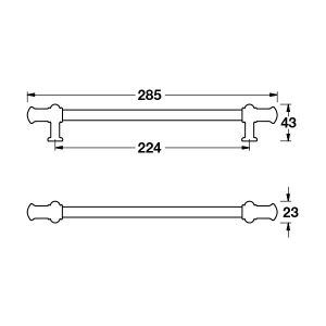 Hafele Mobilya Kulpu Bernard 224mm Mat Siyah