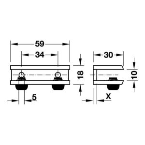 Hafele Raf Tutucu Cam P.Çelik 8-10mm (1 ÇiftC