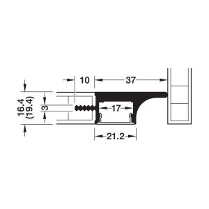 Hafele Profıl 3101 Gizli Kulp Profili Alüminyum Siyah 2.5M