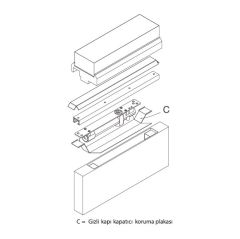 Hafele Koruma Levhası DCL 34 Gizli Kapı Kapatıcılar İçin