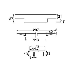 Hafele Profil Kulp Stairway2 297mm Paslanmaz Çelik