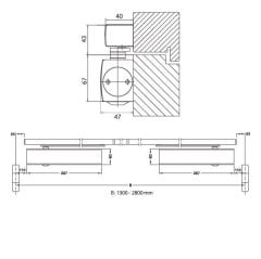 Hafele TS 3000V/5000 Kayar Kanal Gümüş Renk