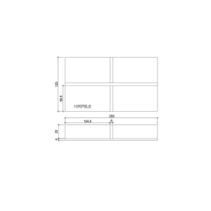 Hafele WOODY Aksesuar bölm.255x125x29mm,siyah