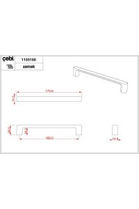 Çebi Kulp A1105 Altın 16-32CM ve Düğme Kulp 160MM