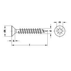 Hafele Matkap Uçlu Havşa Başlı Vida Gal.3,9X25mm
