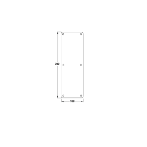Hafele İtme/Çekme Plakası 30x10cm Mat Paslanmaz Çelik Renk