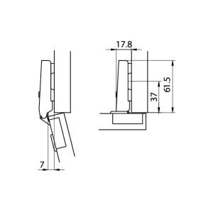 Hafele M.S. Tas Menteşe Tdb 48/6 Dübelli, 10mm