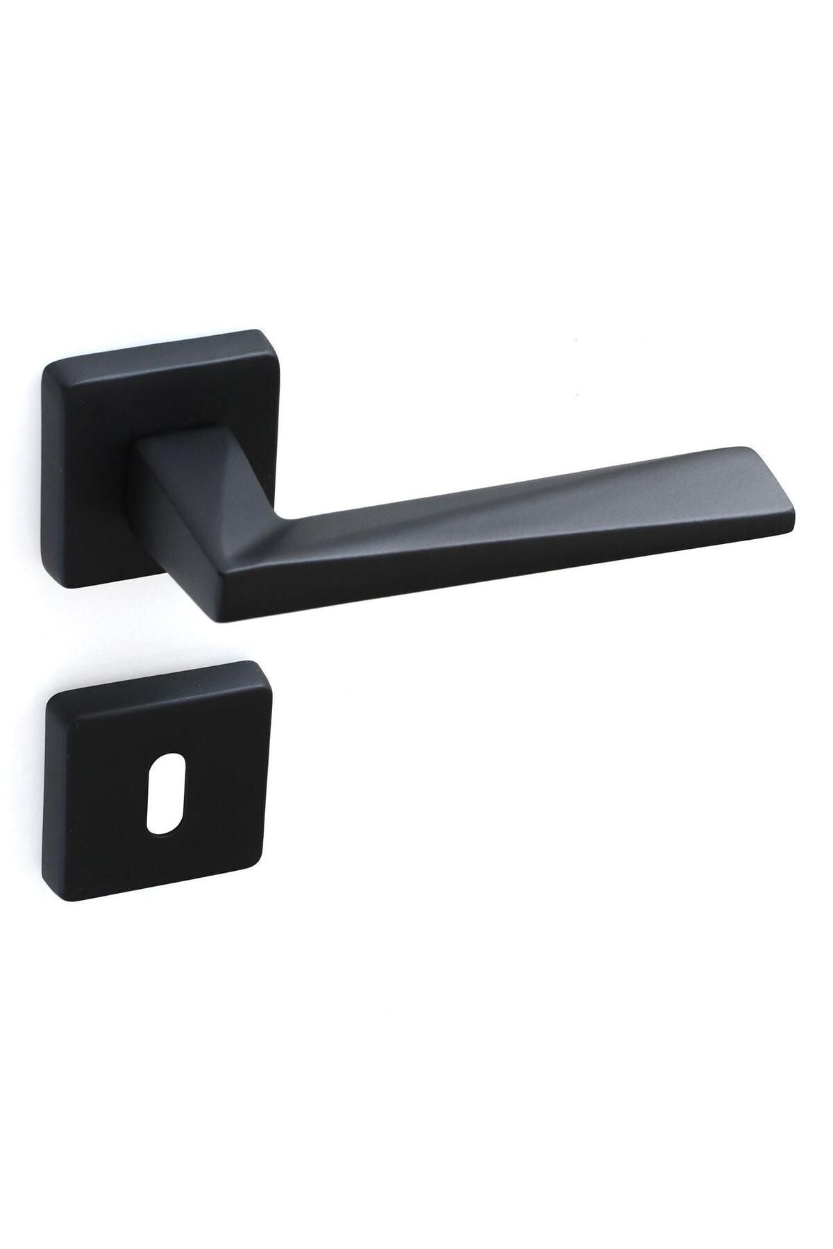 Vista Mat Siyah Oda-Wc Kapı Kolu Kare