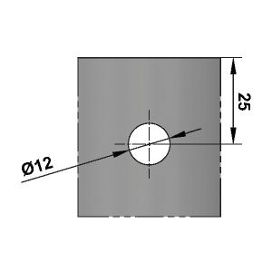 Hafele Cam Tutucu Duvar-Cam 90 Derece Grafit Siyah Renk