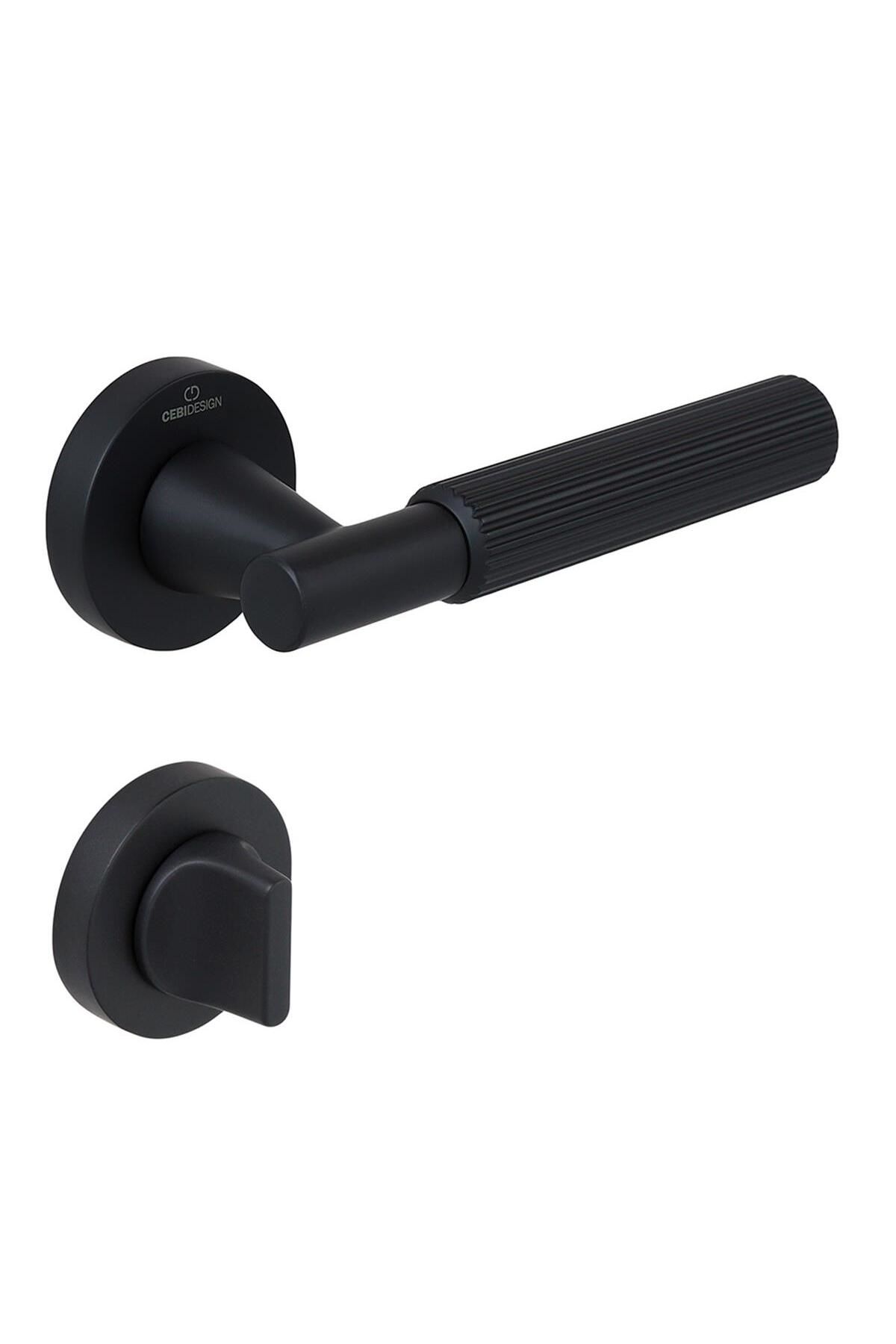 Çebi Kapı Kolu A5183-30 Mp24 Soho Çizgili Siyah Kapı Kolu WC