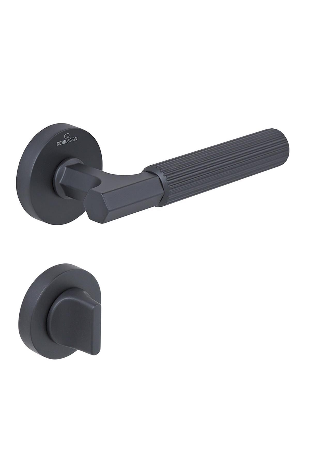 Çebi Kapı Kolu A5182-30 Mp27 Mood Çizgili Antrasit Kapı Kolu WC