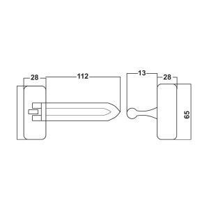 Hafele Sdg04 Kapı Güvenlik Mandalı, Antik Bronz Renk
