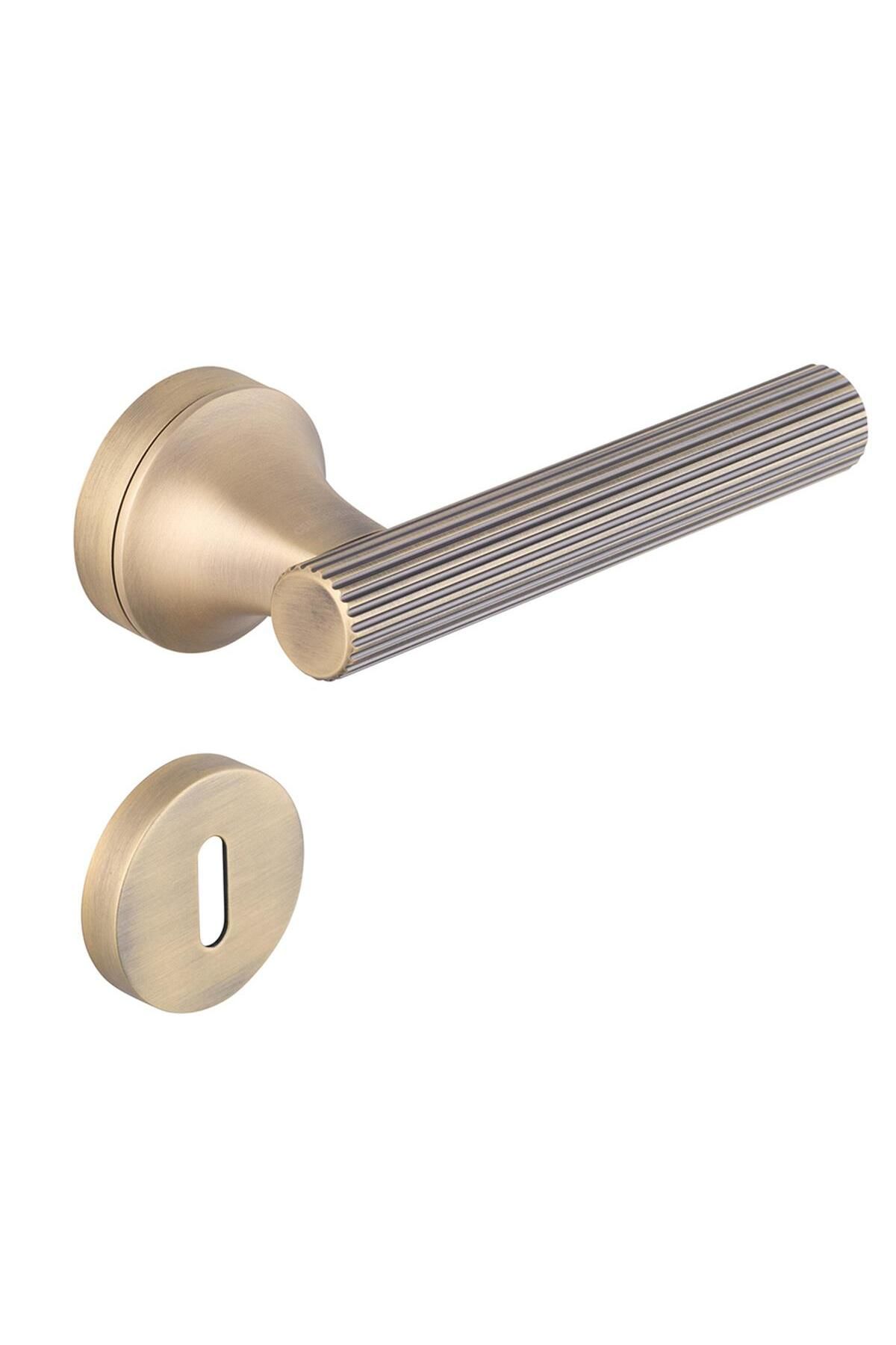 Çebi A5192-30 Mp30 Oxo-l Çizgili Antik Sarı Kapı Kolu
