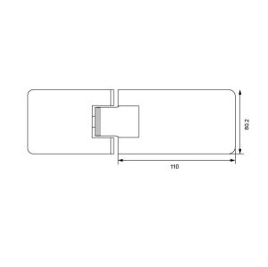 Hafele Cam Menteşesi Cam/Cam 135° Krom P 11x6cm