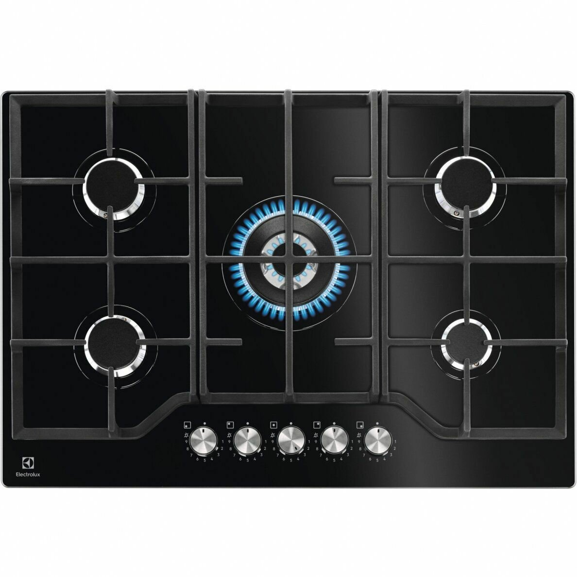 Electrolux KGG75362K Wok Gözlü Siyah Cam Ankastre Ocak
