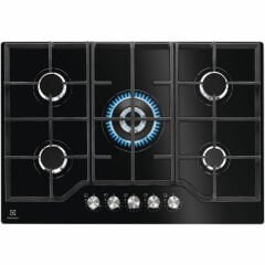 Electrolux KGG75362K Wok Gözlü Siyah Cam Ankastre Ocak