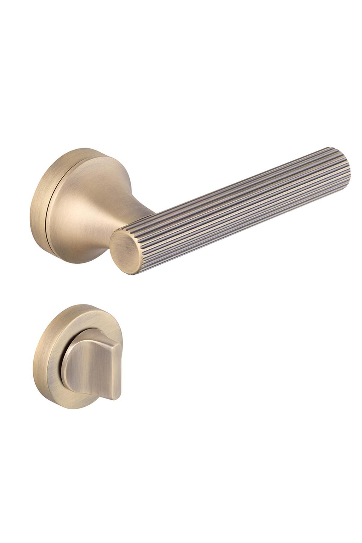 Çebi A5192-30 Mp30 Oxo-l Çizgili Antik Sarı Kapı Kolu WC
