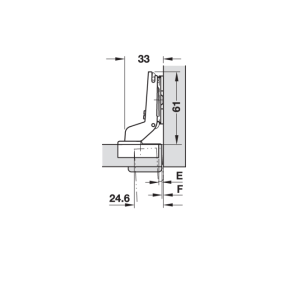 Hafele Duomatic Plus K.Kapak Menteşesi Tdb 48/6 96 Derece