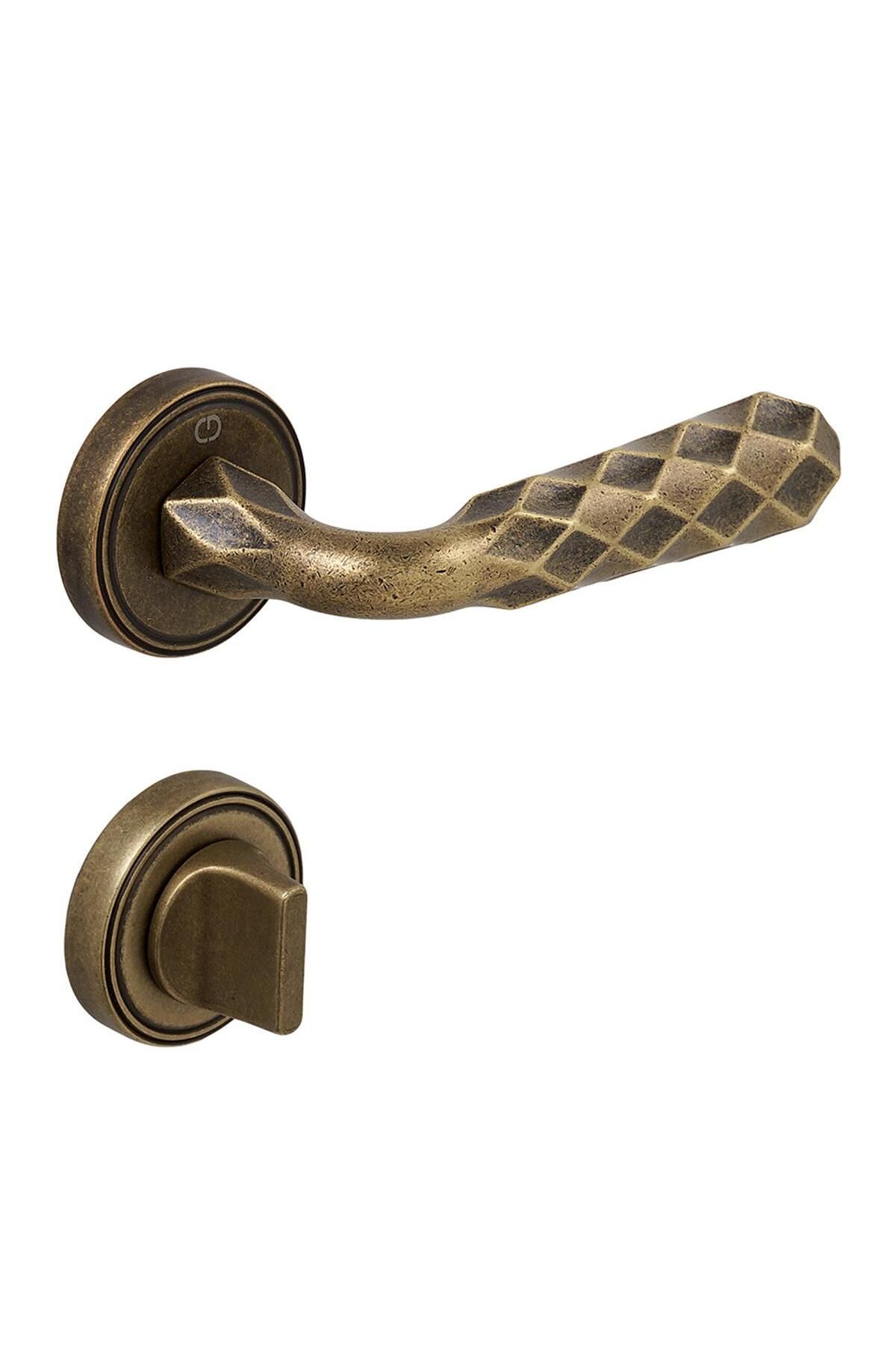 Çebi A565411 Mp10 Dıa Eskitme Sarı Kapı Kolu Klasik WC