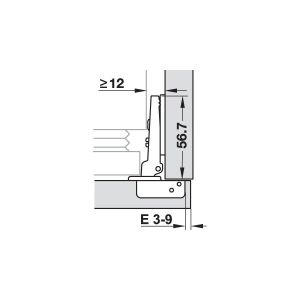 Hafele D. Buzdolabı Kapak Menteşe Düz 48/6 94º