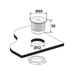Hafele Usb-C Ünitesi Port 12V,3A Antrasit Renk