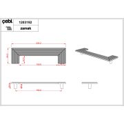 Çebi Kulp A1203 MP 27 Antrasit 192MM (19,2CM) Kulp