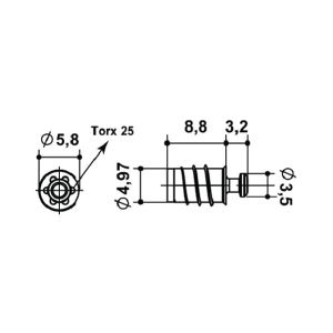 Hafele FLY Yaylı Mil Vidalanarak Ø 5mm