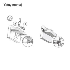 Hafele FLY Yaylı Mil Vidalanarak Ø 8mm