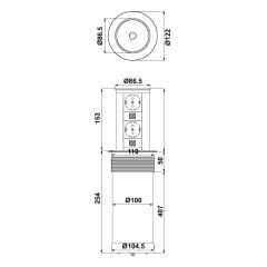 Hafele Priz Step 2 Bas Aç 2 Priz 2 Usb Mat Krom Renk