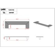 Çebi Kulp A1203 MP24 Siyah 192MM (19,2CM) Kulp