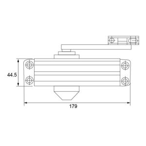 Hafele DCL10 Kapı Kapatıcı F, EN3, Gümüş
