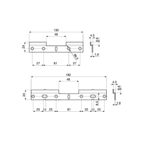 Hafele TR6 Montaj Plakası Vidalı 24x130mm (20 Adet)